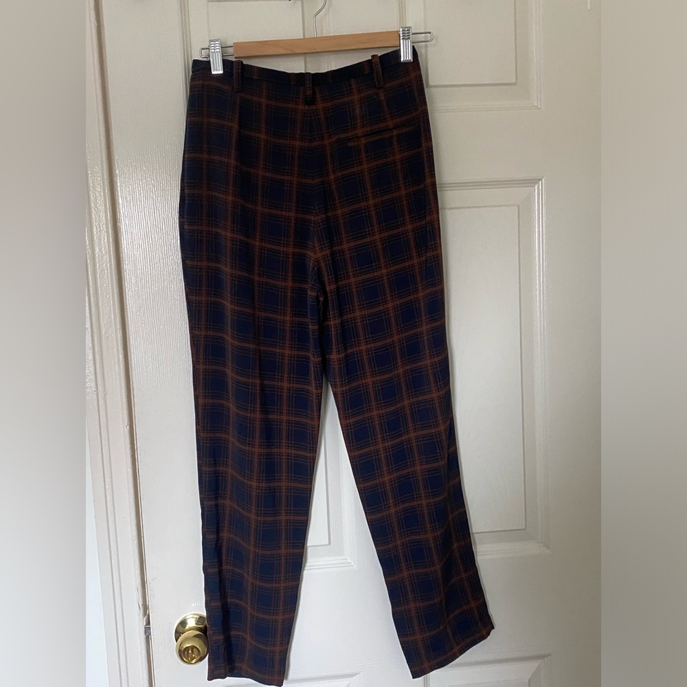 Men's Plaid Pants - Blue and Brown